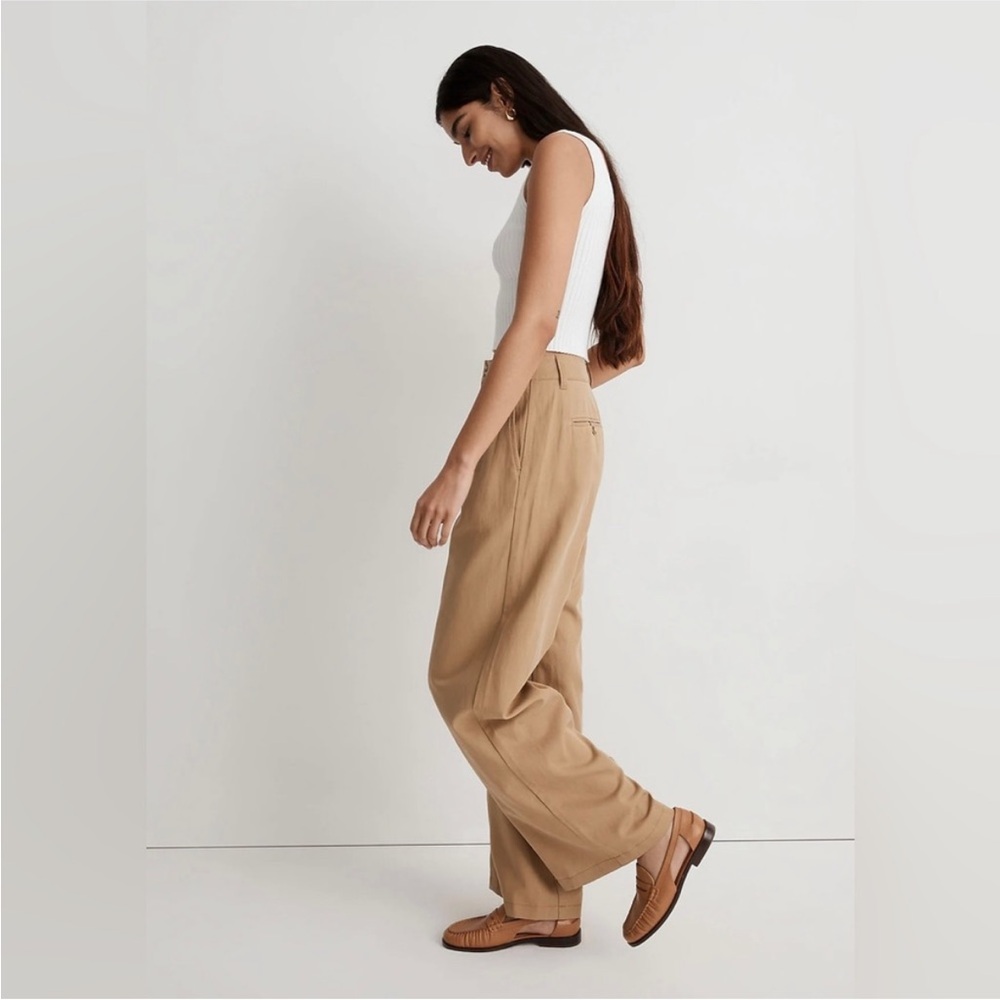 Madewell The Harlow Wide Leg Pant Acorn 2 Petite - Picture 3 of 11